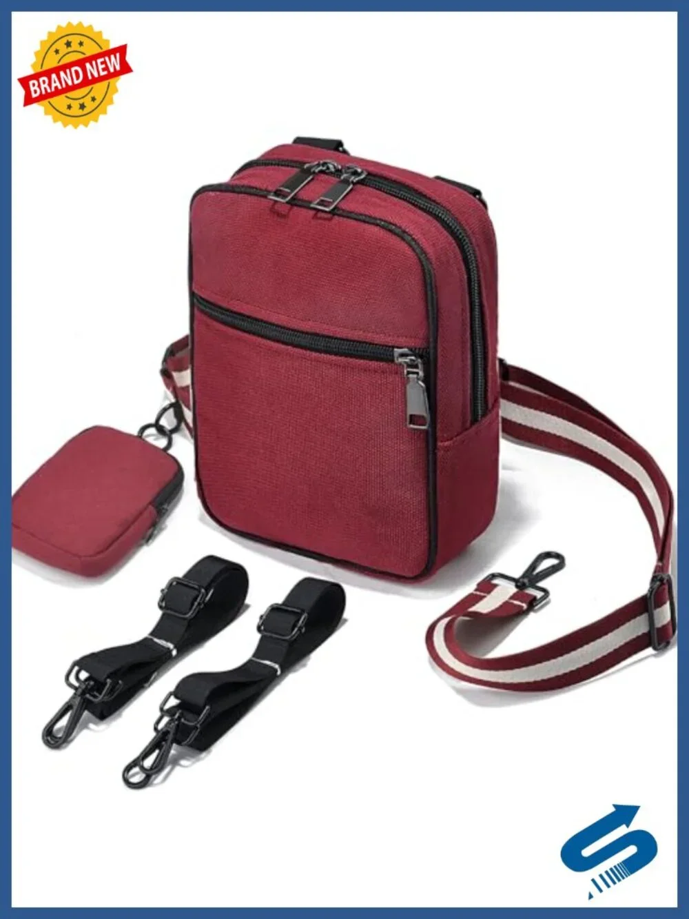 Convertible Crossbody Bag Sling Fanny Pack Backpack Adjustable Strap Nylon